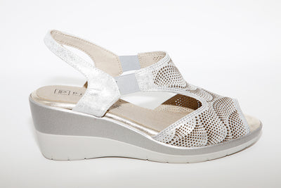 PITILLOS - 6030 WEDGE SANDAL - SILVER