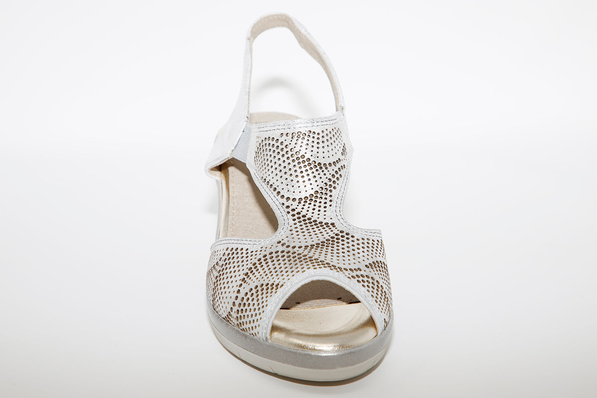 PITILLOS - 6030 WEDGE SANDAL - SILVER