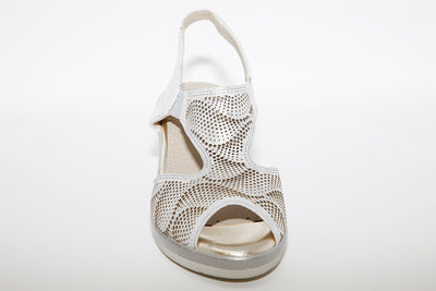 PITILLOS - 6030 WEDGE SANDAL - SILVER