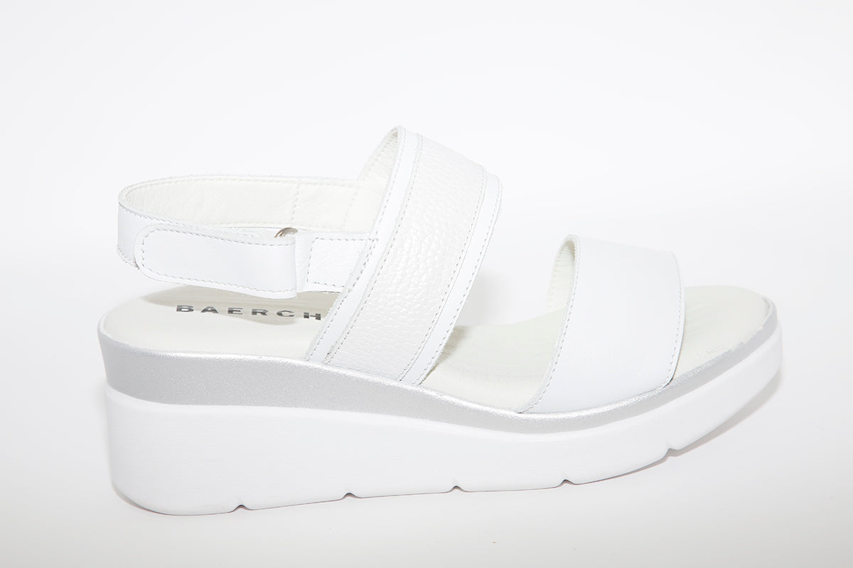 BAERCHI - 39301 WEDGE SANDAL - WHITE