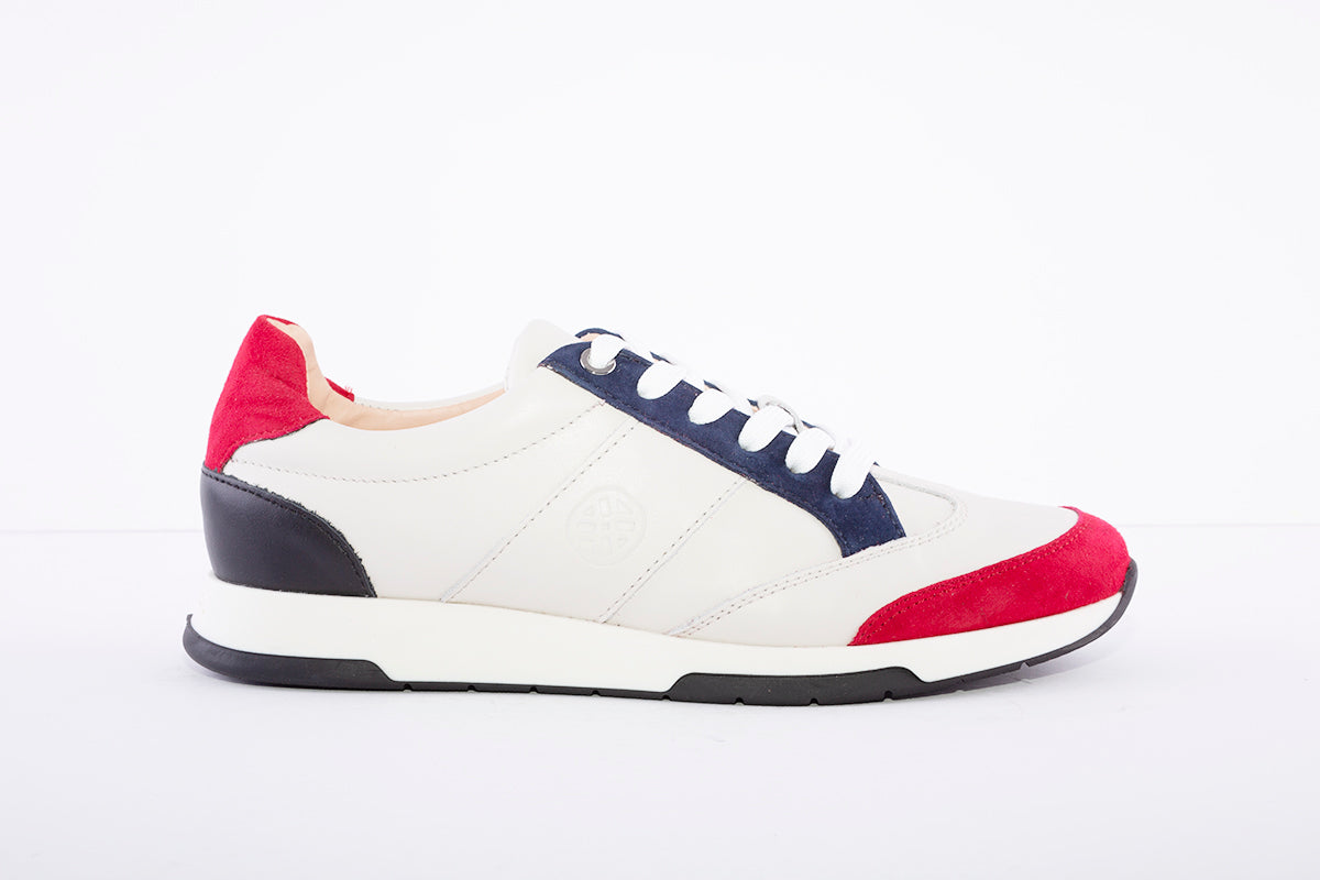 UNISA - Falconi Cream/Red/White Laced Sneakers