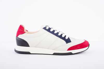 UNISA - Falconi Cream/Red/White Laced Sneakers