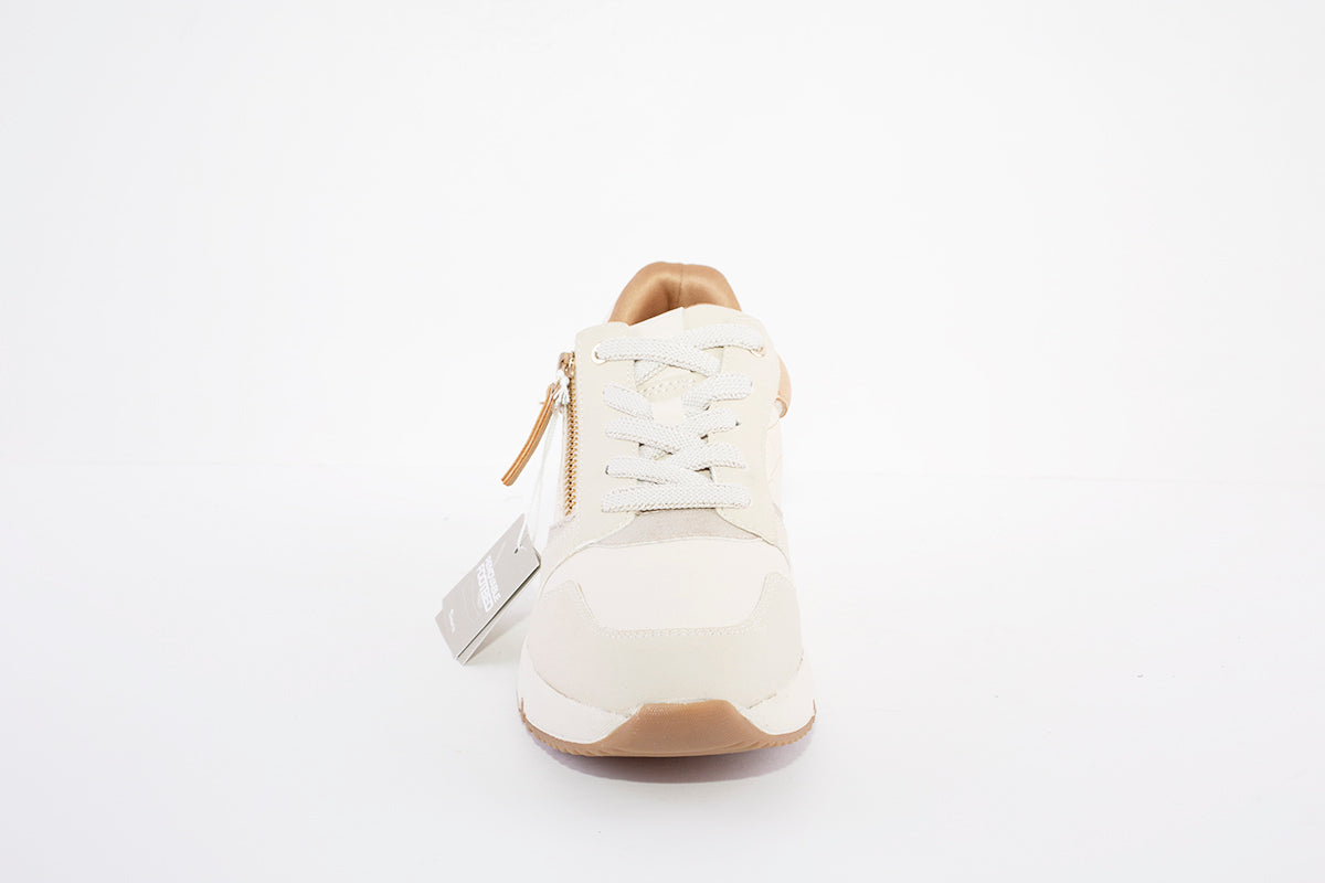 TAMARIS - 23702-428 MEDIUM LACED WEDGE FASHION SHOE - CREAM