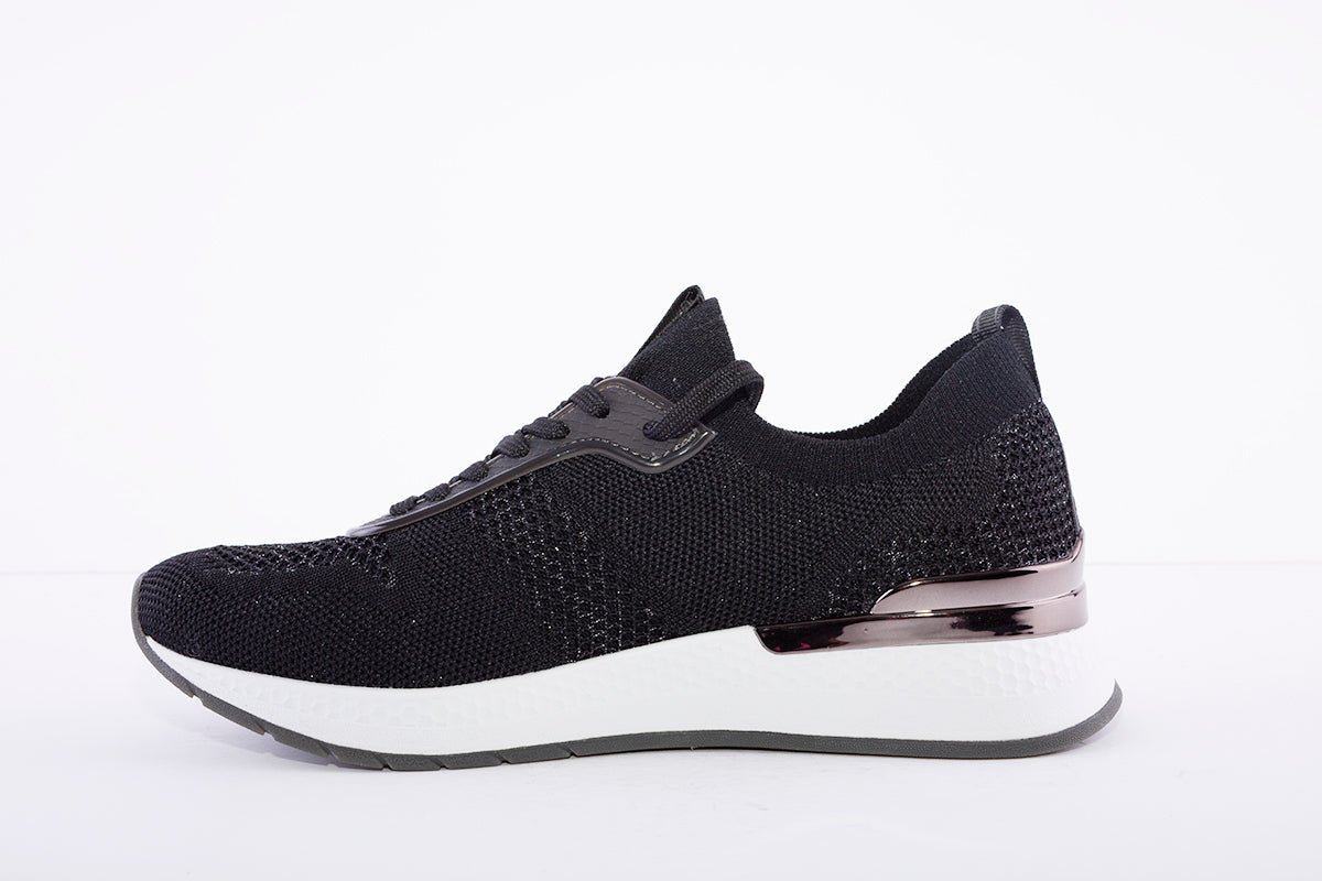 TAMARIS - 23712-27 FASHION TRAINER - BLACK/PEWTER