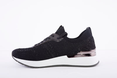 TAMARIS - 23712-27 FASHION TRAINER - BLACK/PEWTER