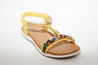 SUSST - JUDY FLAT FASHION SANDAL - MUSTARD