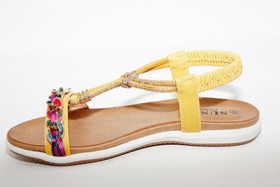 SUSST - JUDY FLAT FASHION SANDAL - MUSTARD