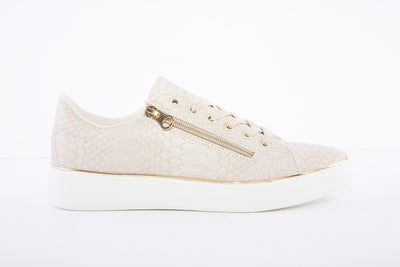 LDS LACED SHOE - BEIGE