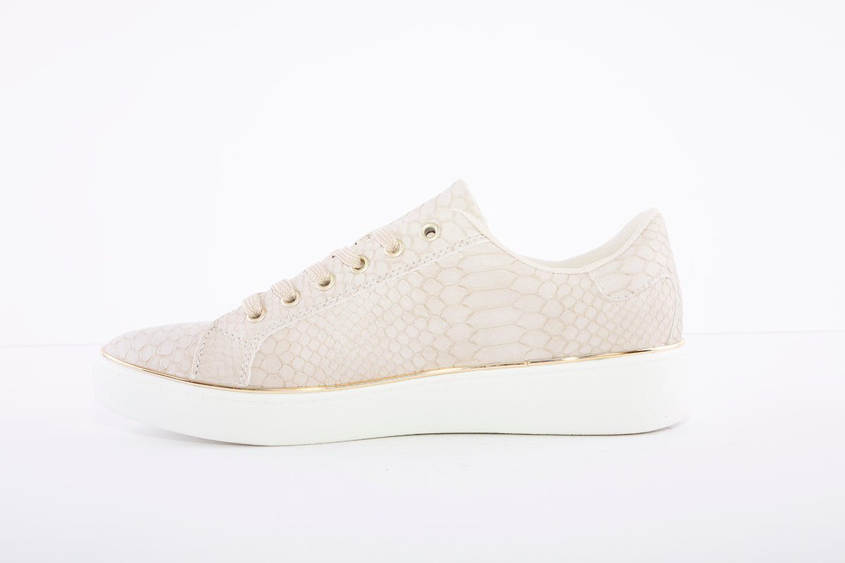 LDS LACED SHOE - BEIGE