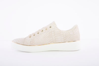 LDS LACED SHOE - BEIGE