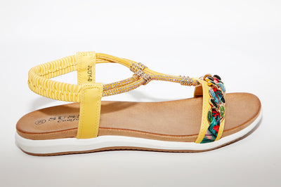 SUSST - JUDY FLAT FASHION SANDAL - MUSTARD
