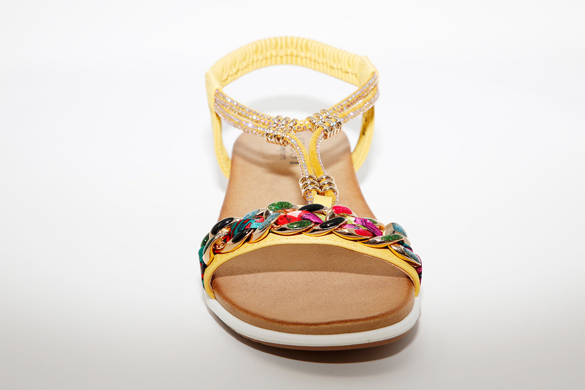 SUSST - JUDY FLAT FASHION SANDAL - MUSTARD