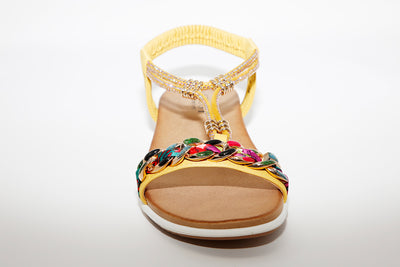 SUSST - JUDY FLAT FASHION SANDAL - MUSTARD