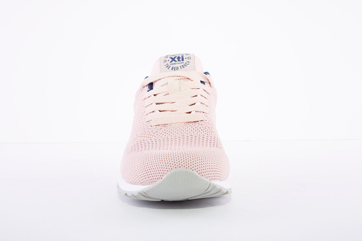 XTI - FABRIC SPORTY LACED TRAINER - NUDE