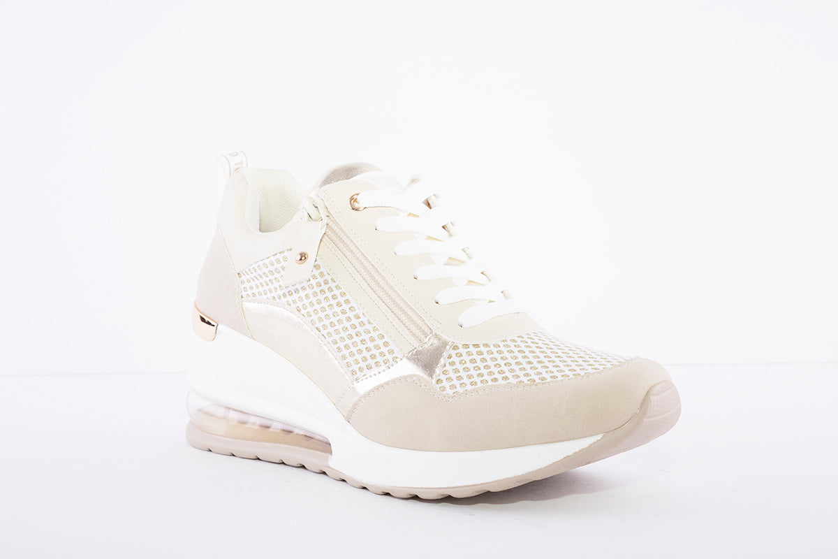 HI WEDGE RUNNER - BEIGE