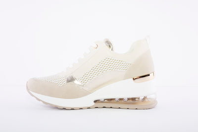 HI WEDGE RUNNER - BEIGE