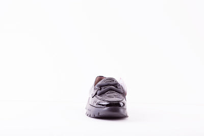 WONDERS A-2430  WEDGE LOAFER - BLACK PATENT
