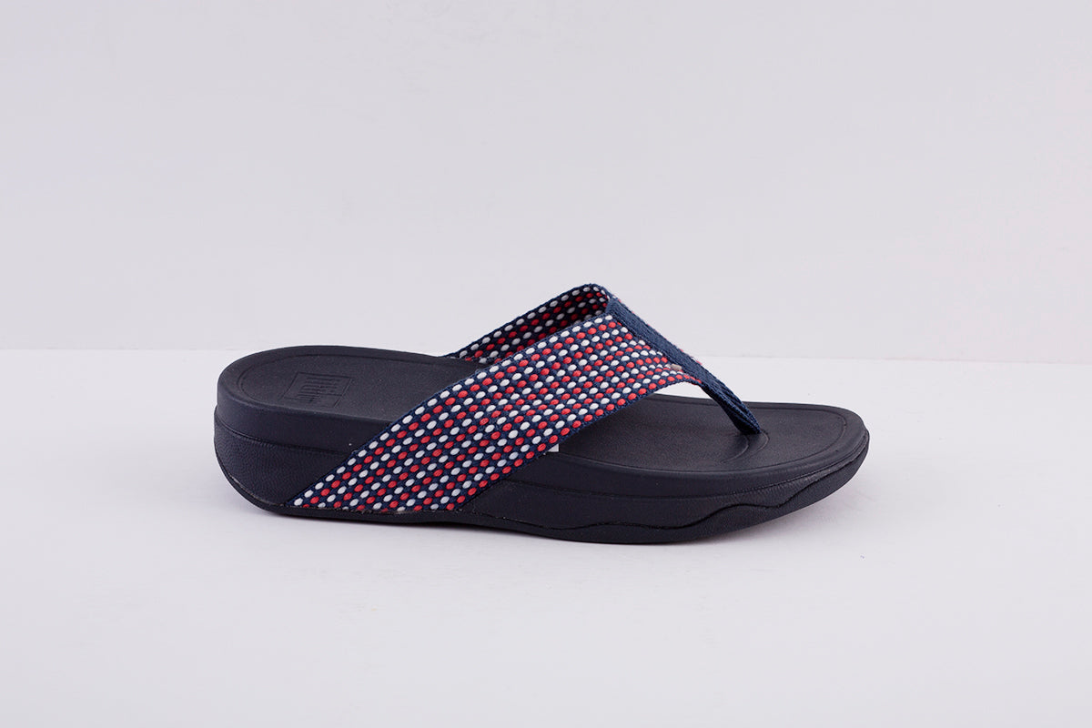 FITFLOP - SURFA FABRIC TOE-POST MULE - NAVY
