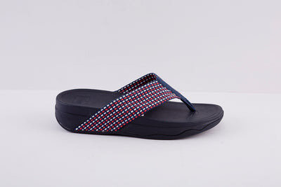 FITFLOP - SURFA FABRIC TOE-POST MULE - NAVY