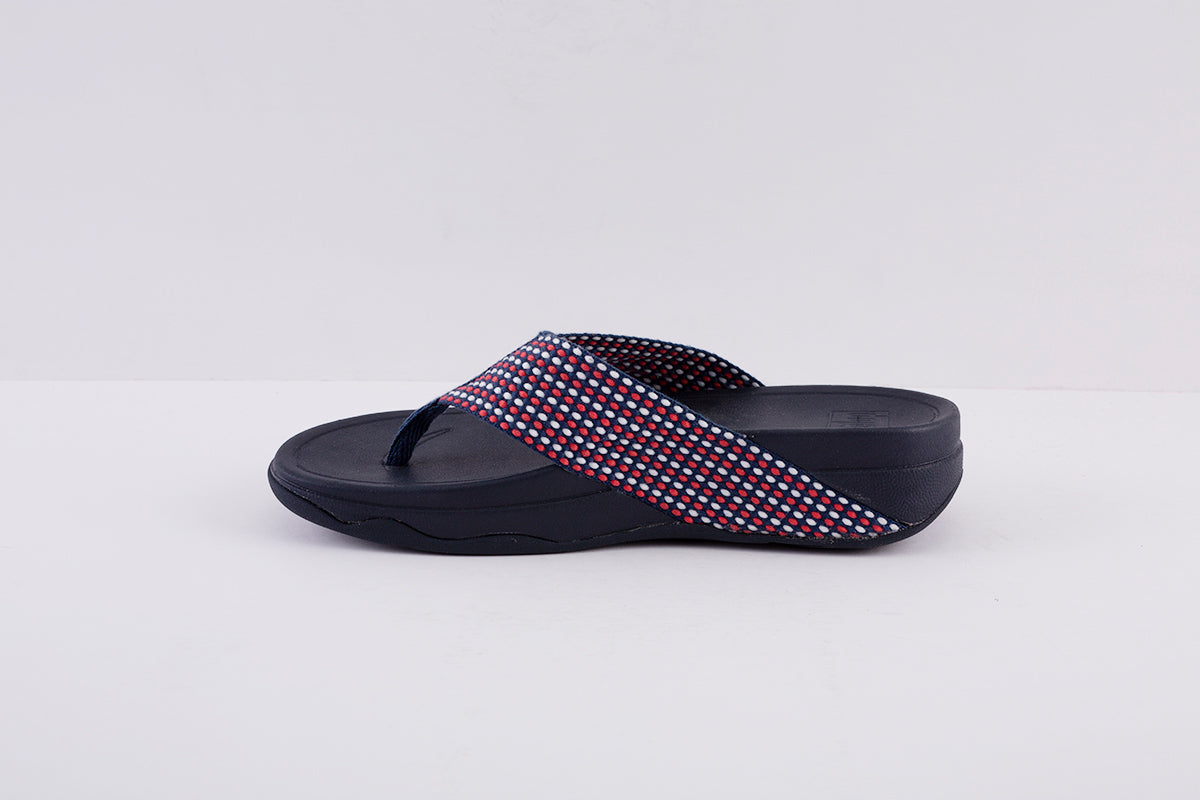 FITFLOP - SURFA FABRIC TOE-POST MULE - NAVY