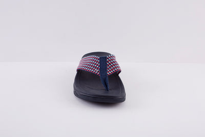 FITFLOP - SURFA FABRIC TOE-POST MULE - NAVY