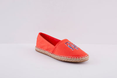 TOMMY HILFIGER - LOGO ESPAD- SLIP-ON CANVAS SHOE - CORAL