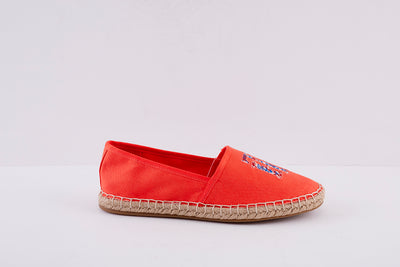 TOMMY HILFIGER - LOGO ESPAD- SLIP-ON CANVAS SHOE - CORAL