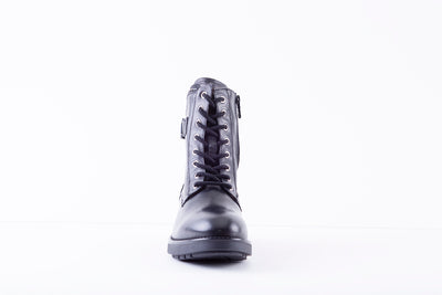 NeroGiardini - I205801D  LACED ANKLE BOOT - BLACK LEATHER