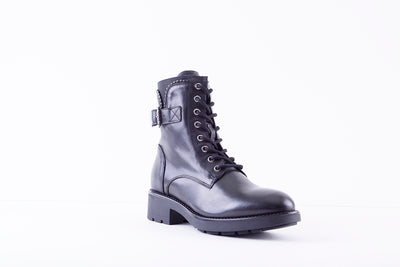 NeroGiardini - I205801D  LACED ANKLE BOOT - BLACK LEATHER
