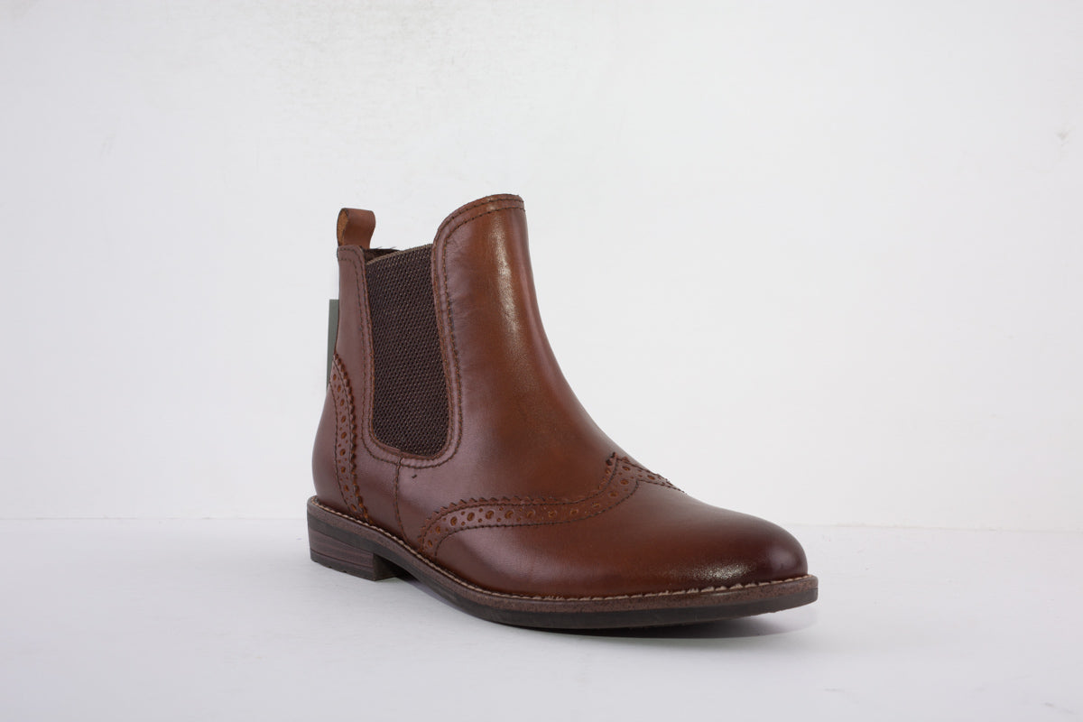 MARCO TOZZI - 25365-300 FLAT CHELSEA BOOT - CHESTNUT