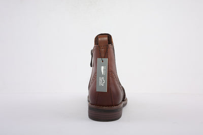 MARCO TOZZI - 25365-300 FLAT CHELSEA BOOT - CHESTNUT