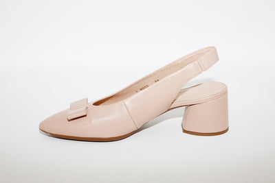 WONDERS - 8003 HIGH HEEL SLING-BACK SHOE - BEIGE LEATHER