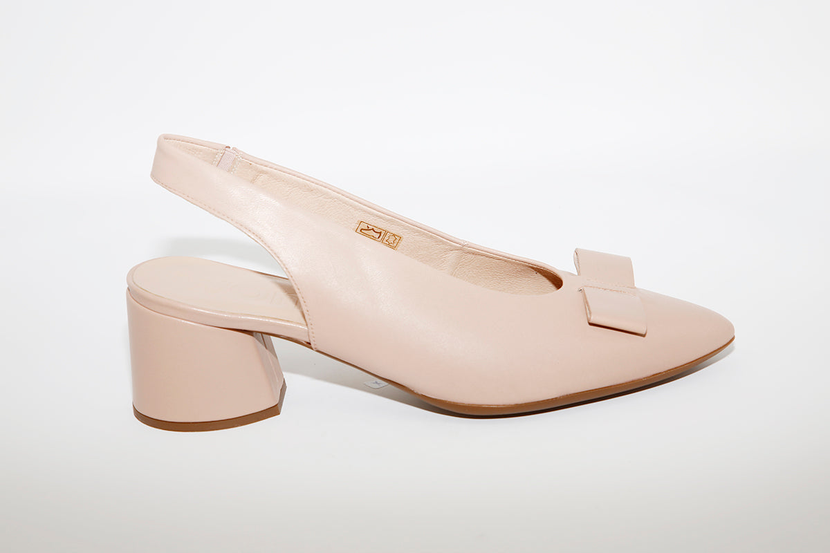 WONDERS - 8003 HIGH HEEL SLING-BACK SHOE - BEIGE LEATHER