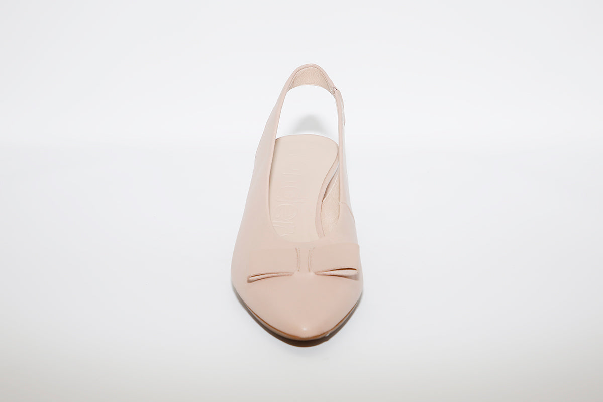 WONDERS - 8003 HIGH HEEL SLING-BACK SHOE - BEIGE LEATHER