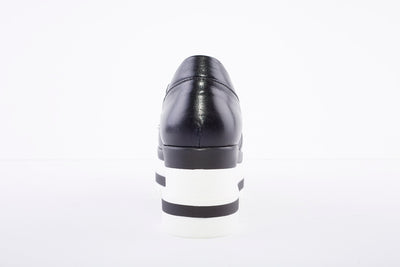 MARCO MOREO -  N620 Slip On Studded Toe Platform - Black Leather