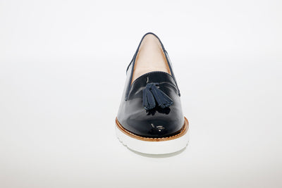 NANO - LOW WEDGE SLIP ON SHOE - NAVY PATENT