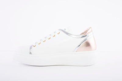 MARCO MOREO - Laced Chunky Trainer - White Leather