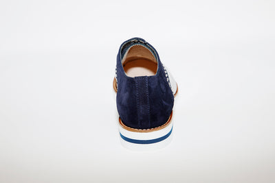 NANO - LOW WEDGE LACED FASHION SHOE - NAVY