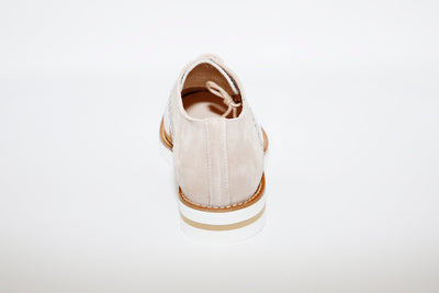 NANO - LOW WEDGE LACED FASHION SHOE - BEIGE