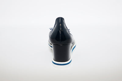 NANO - SLIP ON HIGH WEDGE SHOE - NAVY