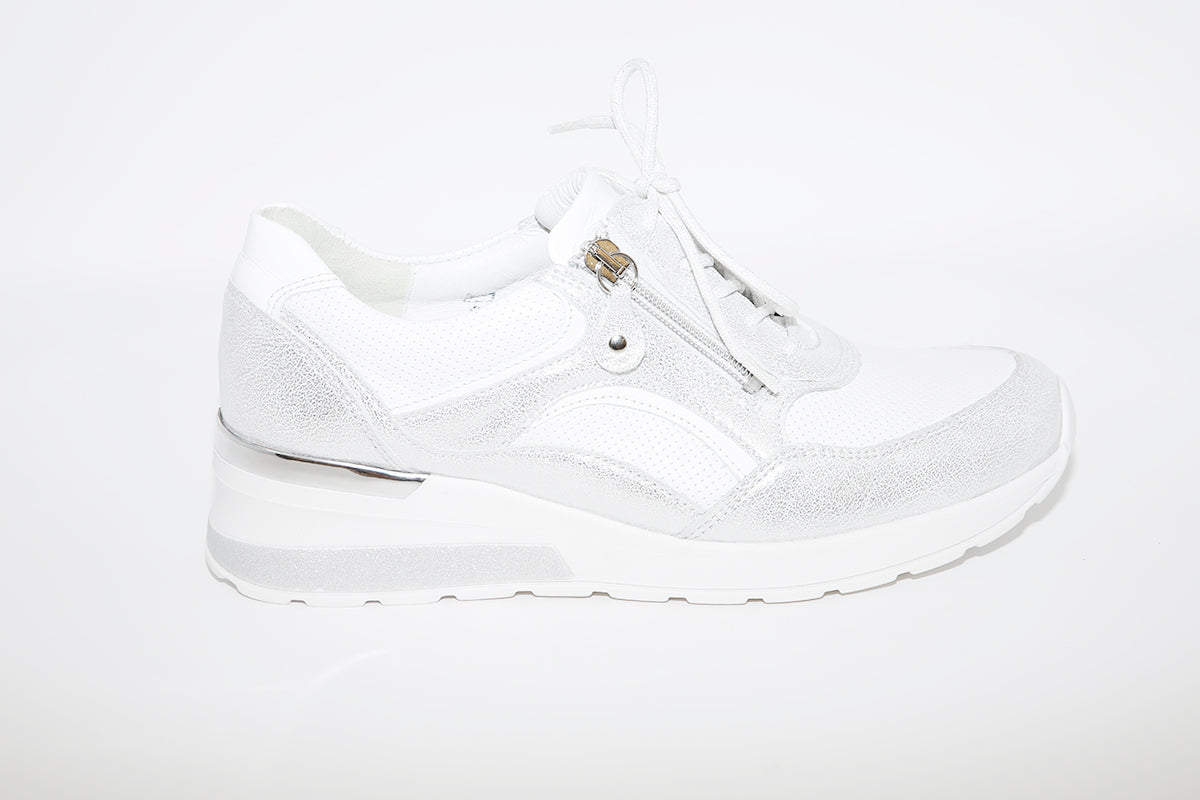 WALDLAUFER - CLARA-LACED ZIP SHOE - SILVER MULTI