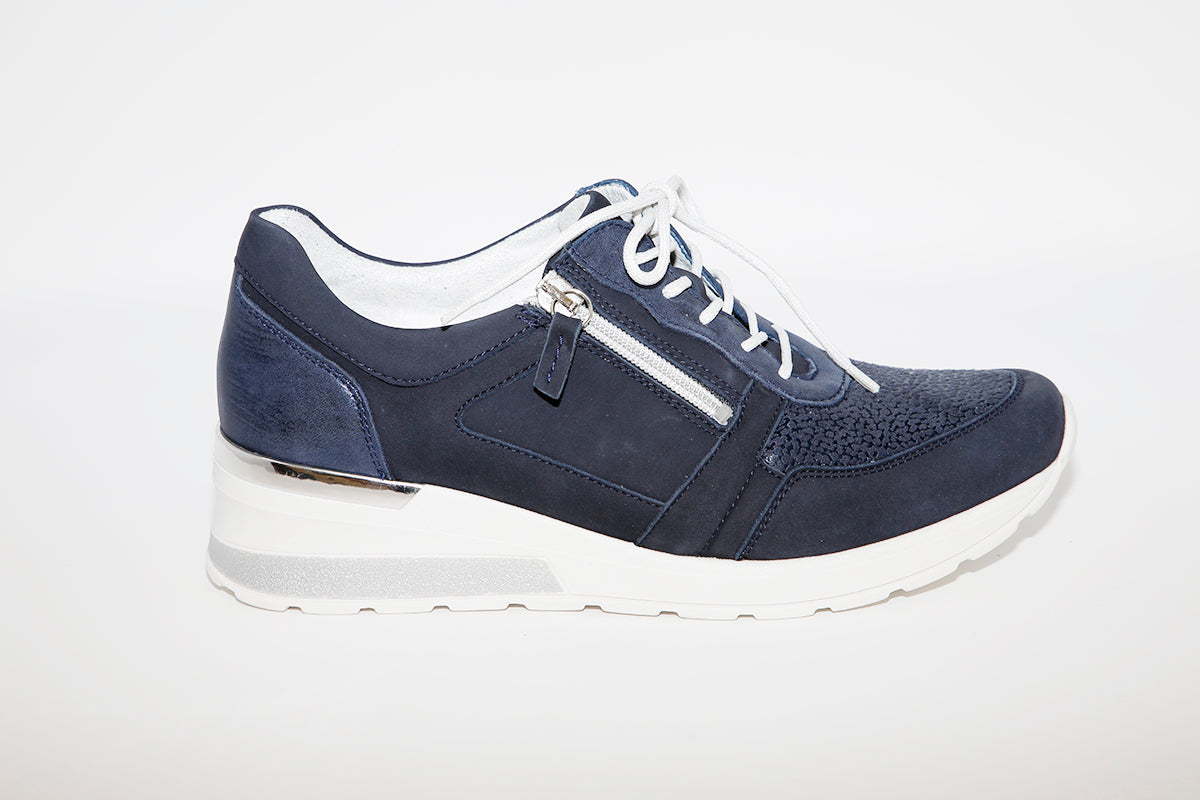 WALDLAUFER - 939H01 CLARA LACED SHOE - NAVY