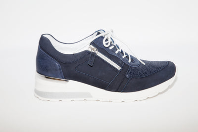 WALDLAUFER - 939H01 CLARA LACED SHOE - NAVY