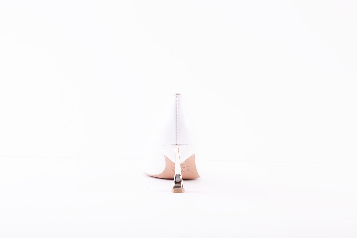 EMIS - 6047/82 MEDIUM HEEL COURT SHOE - PEARL WHITE