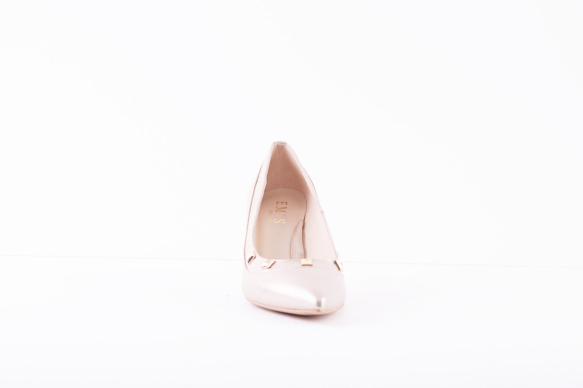 EMIS - 8009/821 HIGH HEEL COURT SHOE - GOLD