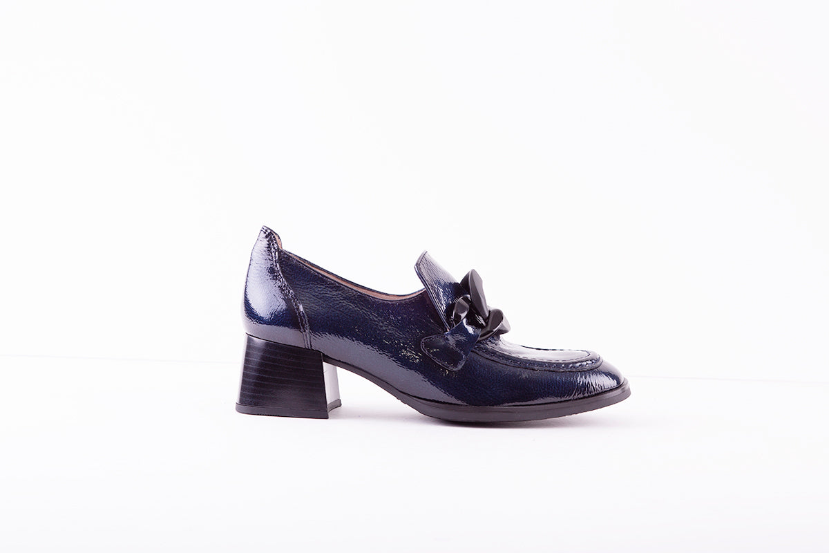 HISPANITAS - HI222338 BLOCK HEEL SHOE - NAVY