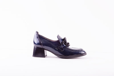 HISPANITAS - HI222338 BLOCK HEEL SHOE - NAVY