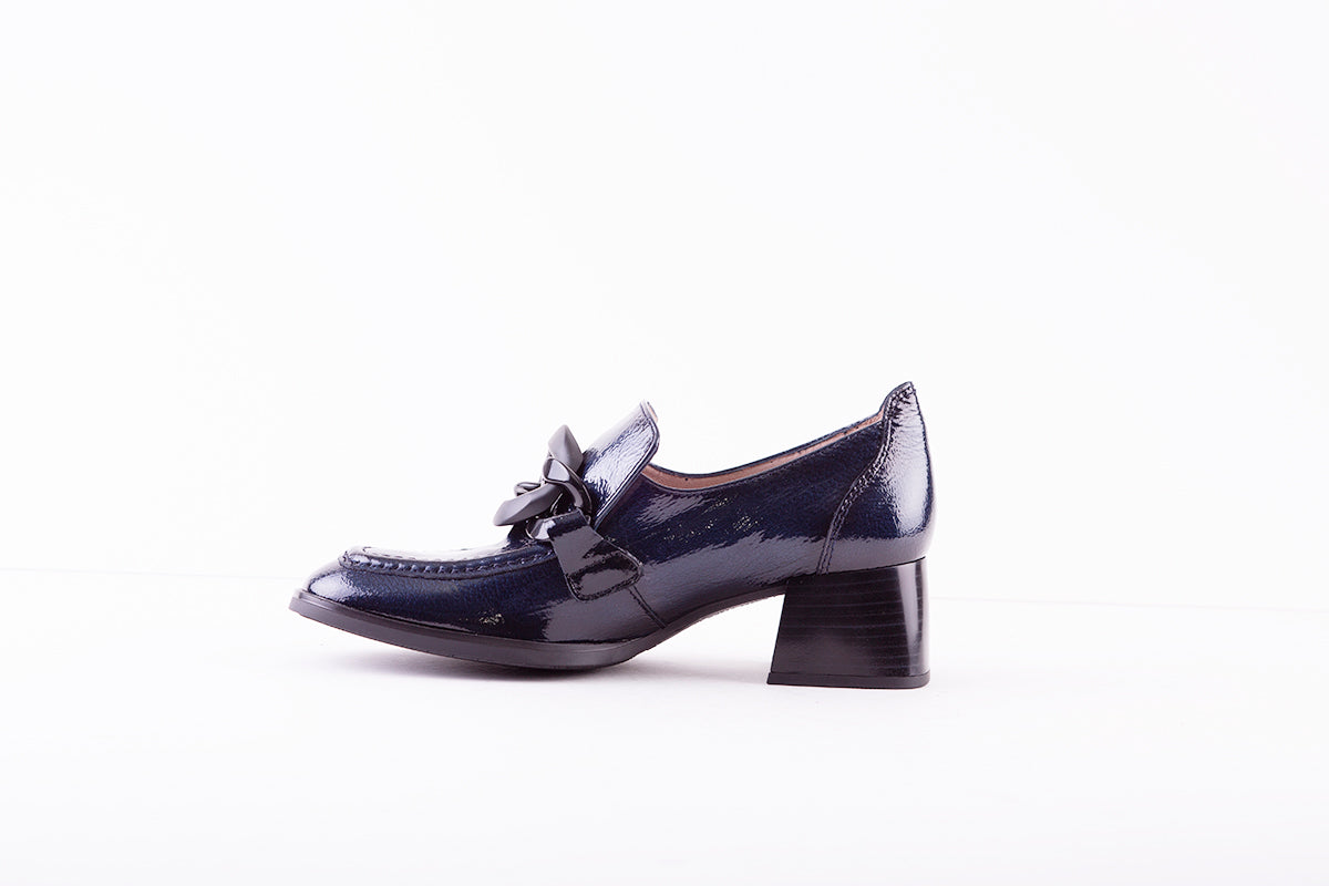 HISPANITAS - HI222338 BLOCK HEEL SHOE - NAVY