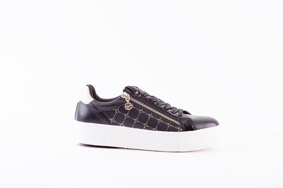TAMARIS - 23313-098 LACED FASHION SHOE WITH SIDE ZIP - BLACK MULTI