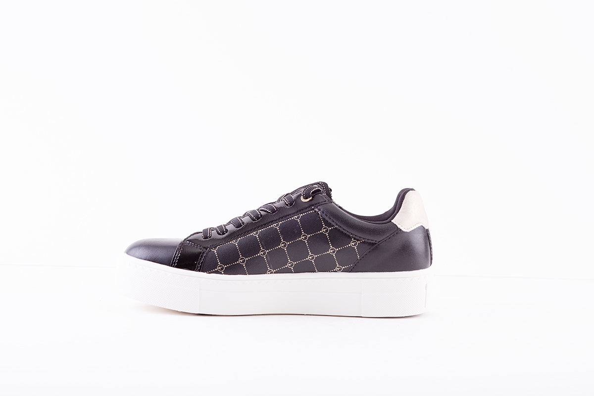 TAMARIS - 23313-098 LACED FASHION SHOE WITH SIDE ZIP - BLACK MULTI